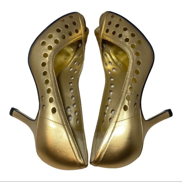 Rampage gold metallic leather heels Janis 8.5 - Picture 9 of 13